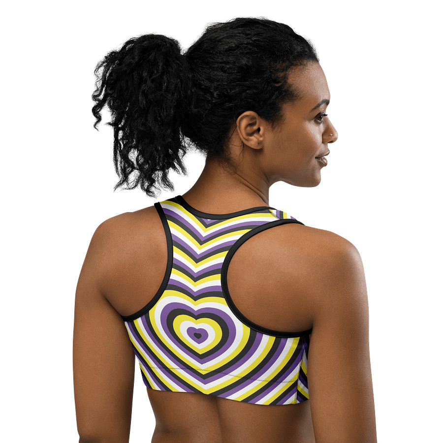 Non-binary Pride Hearts Sports Bra product image (4)