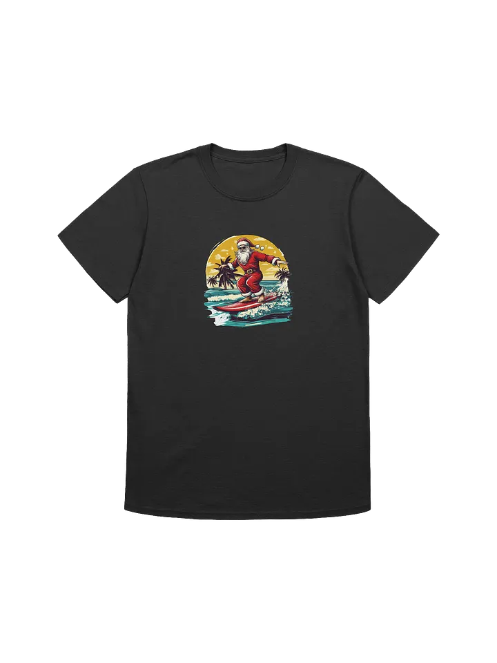 Surfing Santa Christmas Unisex T-Shirt product image (1)