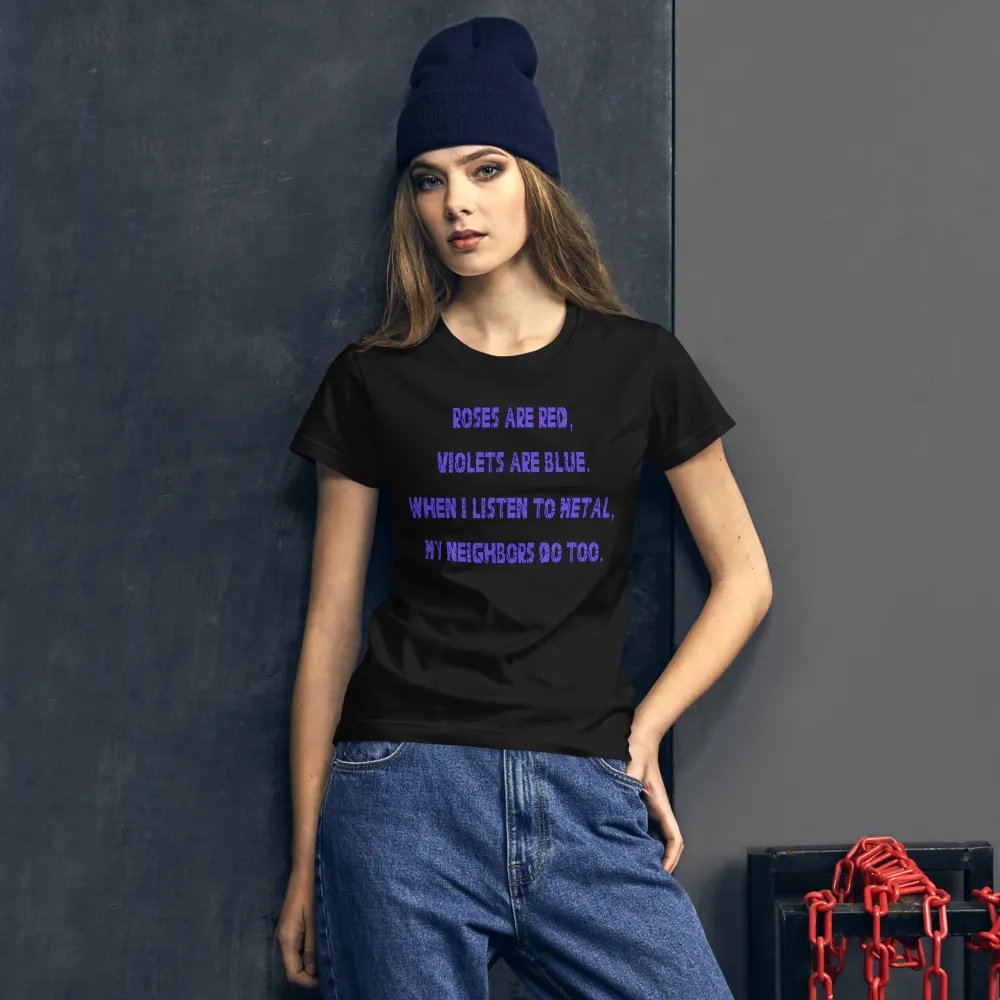 Roses Are Metal Fitted T-Shirt product image (10)