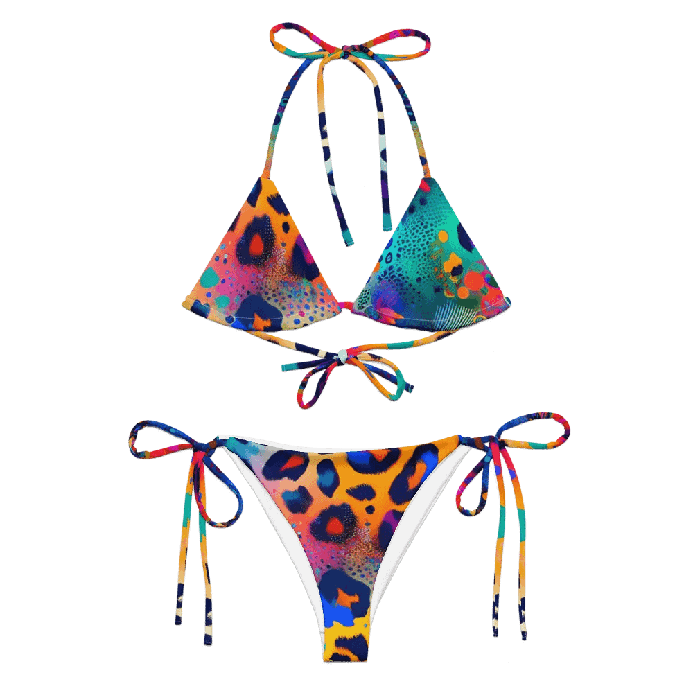 Electric Jungle Leopard String Bikini product image (2)