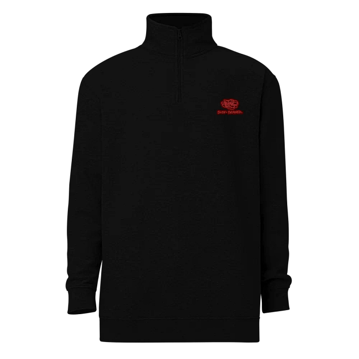 BUSY-BRAINED (cherry design) embroidered quarter zip product image (2)