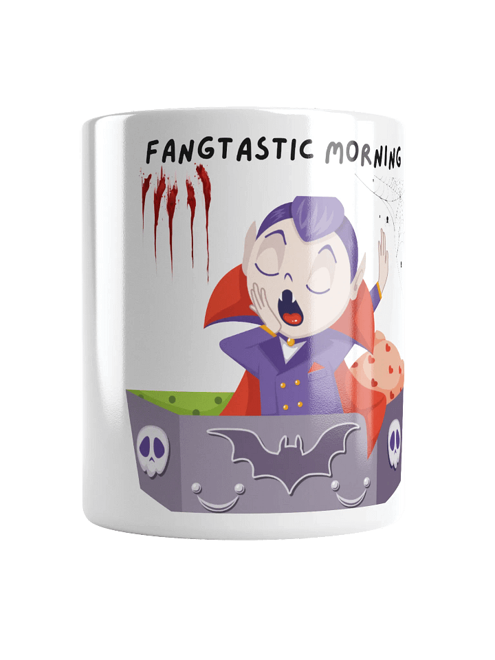 Yawning Vampire White Glossy Mug product image (1)