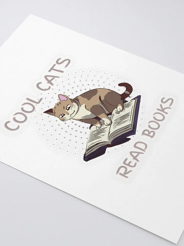 Cool Cats Read Books Die Cut Sticker product image (2)