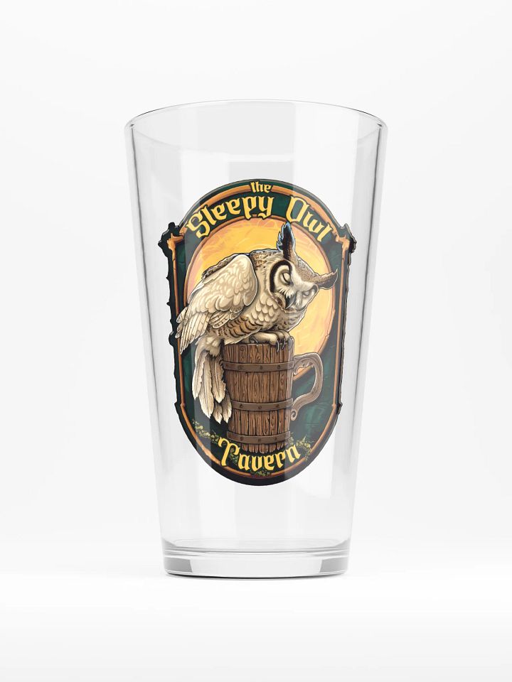 Sleepy Owl Tavern Pint Glass product image (1)