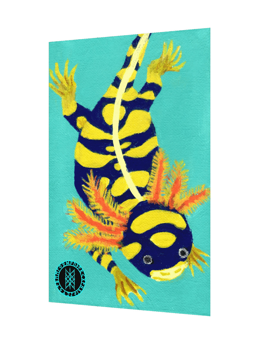 Gone Fission June Banded Axolotl Matte Paper Poster product image (9)
