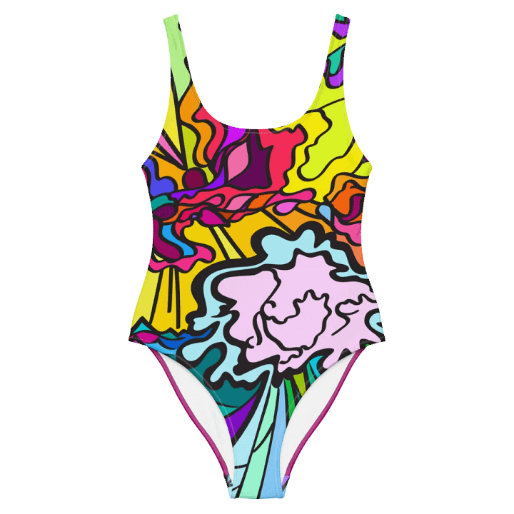 Psychedelic Flow All-Over Swimsuit - Wave at Sunset product image (2)