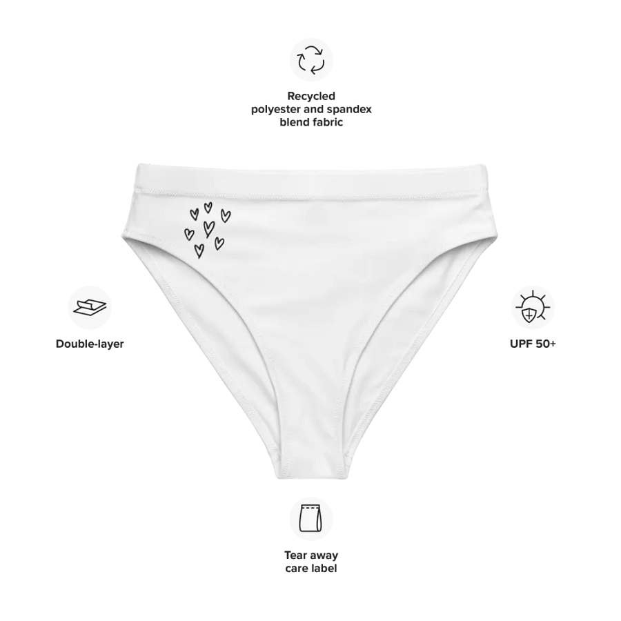 Mini Hearts Recycled High-Waisted Bikini Bottoms product image (9)