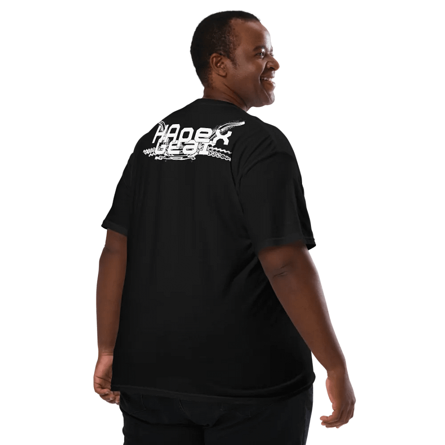 Unisex Garment-Dyed Pocket T-Shirt - White HApex Gear Black Logo product image (6)