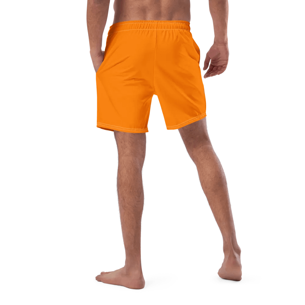 Plain Color Orange Swim Trunks product image (2)