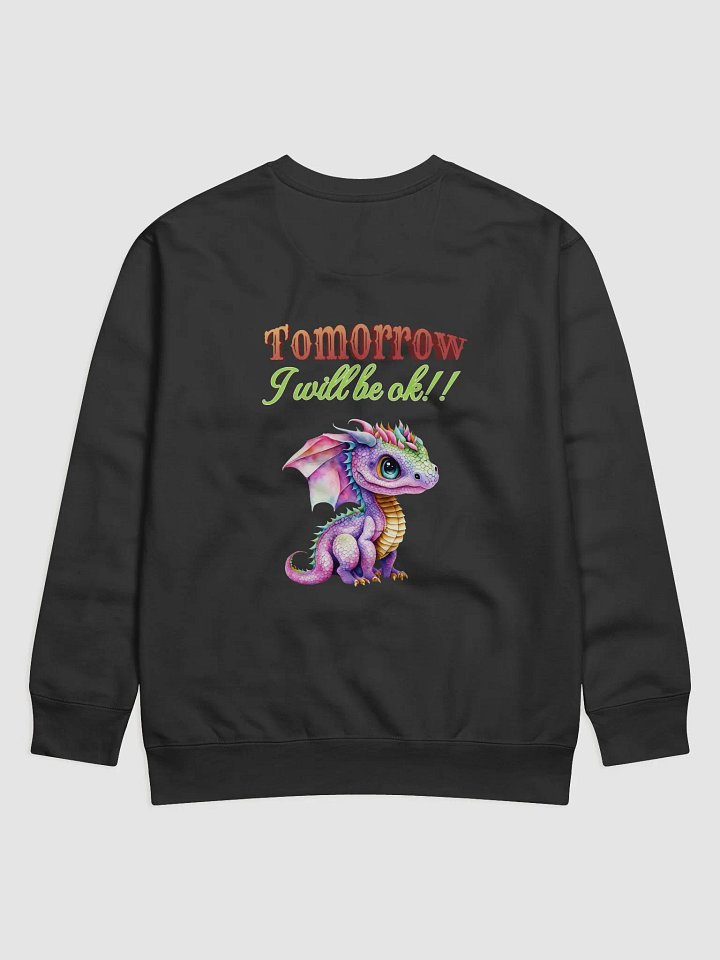 Adorable Rainbow Dragon Design - 'Tomorrow I Will Be OK' Inspirational Art product image (2)