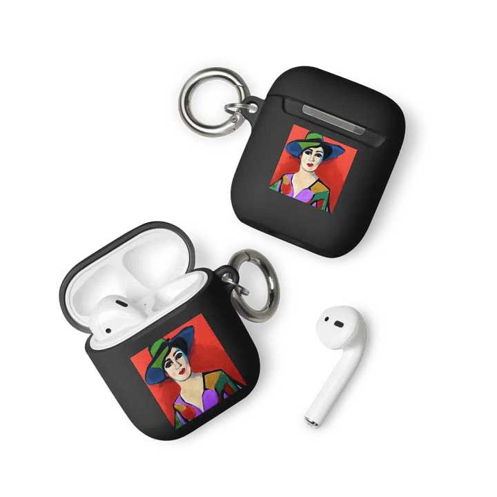 Donna with Hat Air Pods Case product image (2)