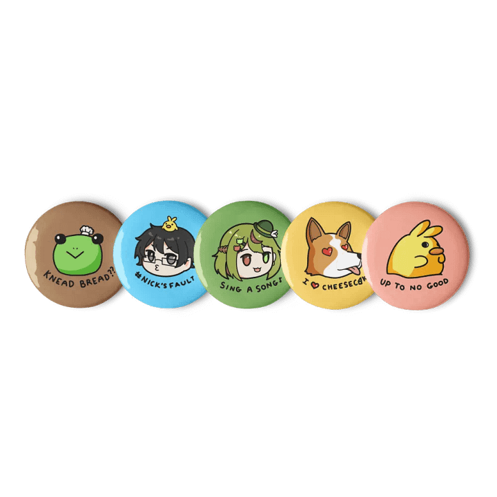 Frog-CU Chibi Button Set product image (1)