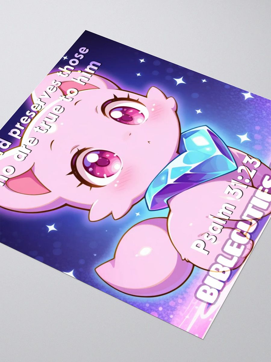 Bible Cuties Violet - The Lord preserves those who are true to him Sticker product image (3)