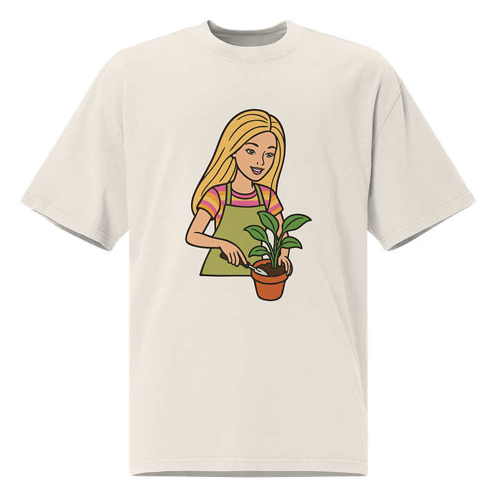 HOT GIRLS 💖 PLANTS - Oversized Faded T-Shirt product image (1)