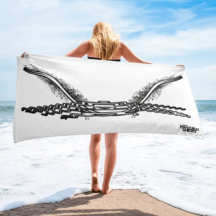 Sublimated Towel - White - HApex Gear White Logo product image (2)