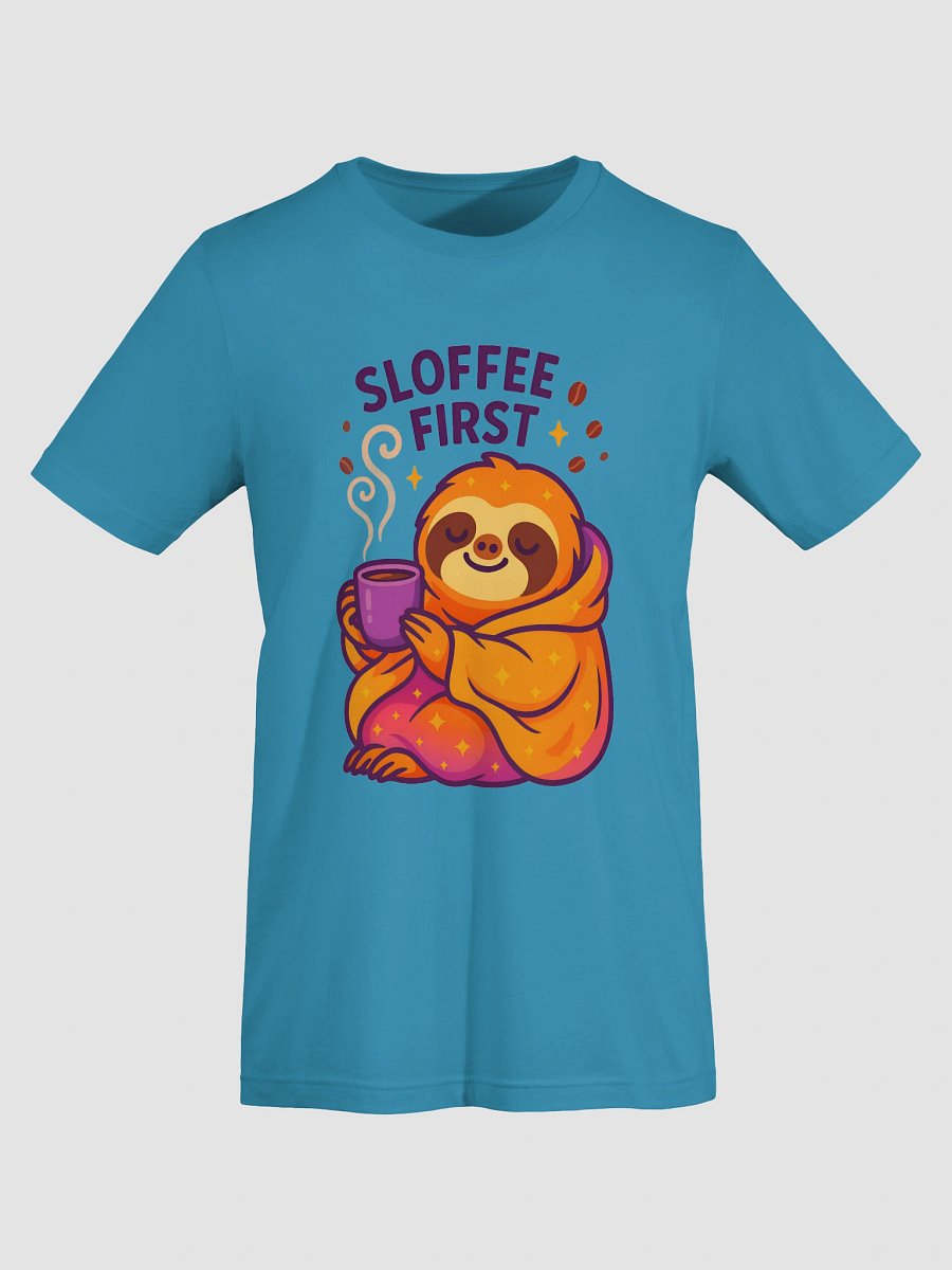 Sloffee First – Funny Sloth Coffee T-Shirt | Sloths Having Snacks Collection product image (7)