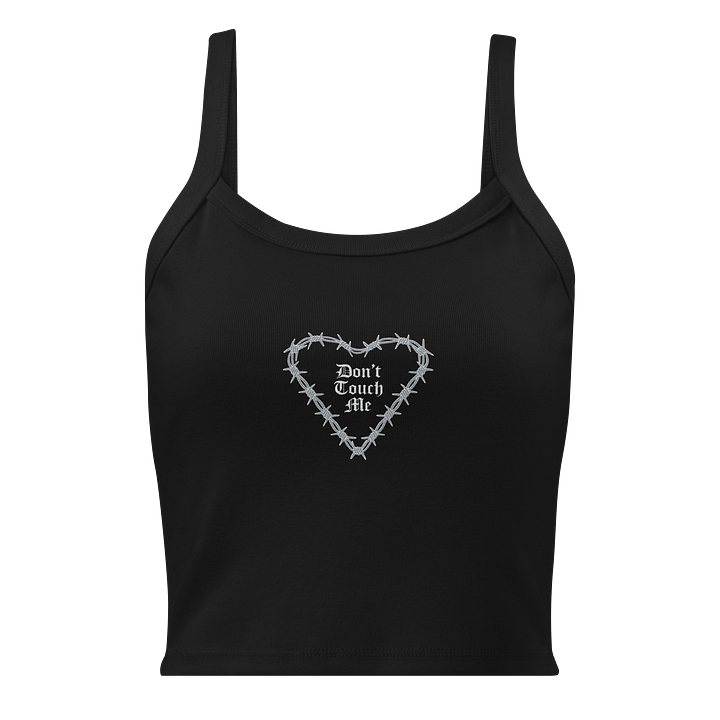 Embroidered Don't Touch Me Barb Wire Heart Tank product image (1)