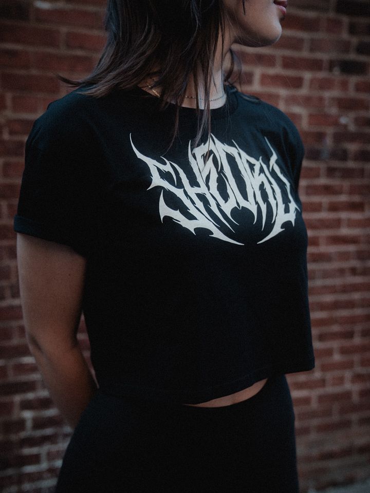Death Metal Women's Crop Tee - Black product image (2)
