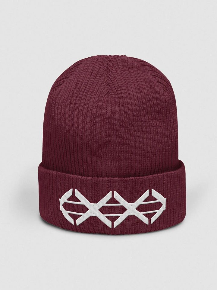 White XXX Ribbed Beanie product image (1)