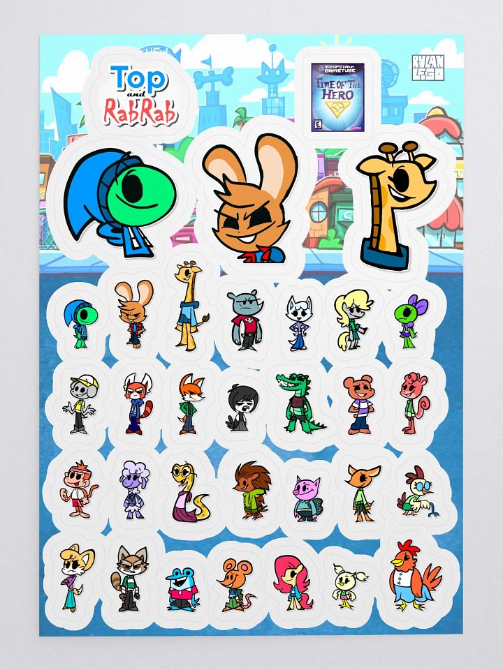 Top and RabRab Sticker Sheet product image (2)