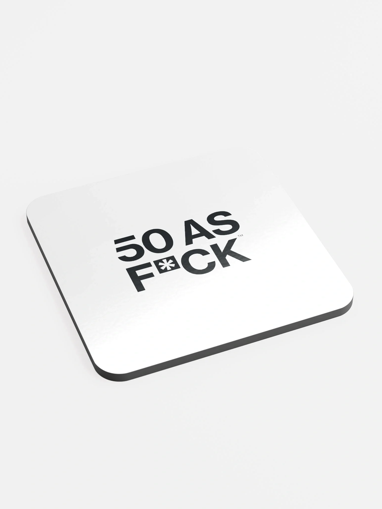 50 as FCK™ - Glossed Cork Coaster product image (2)