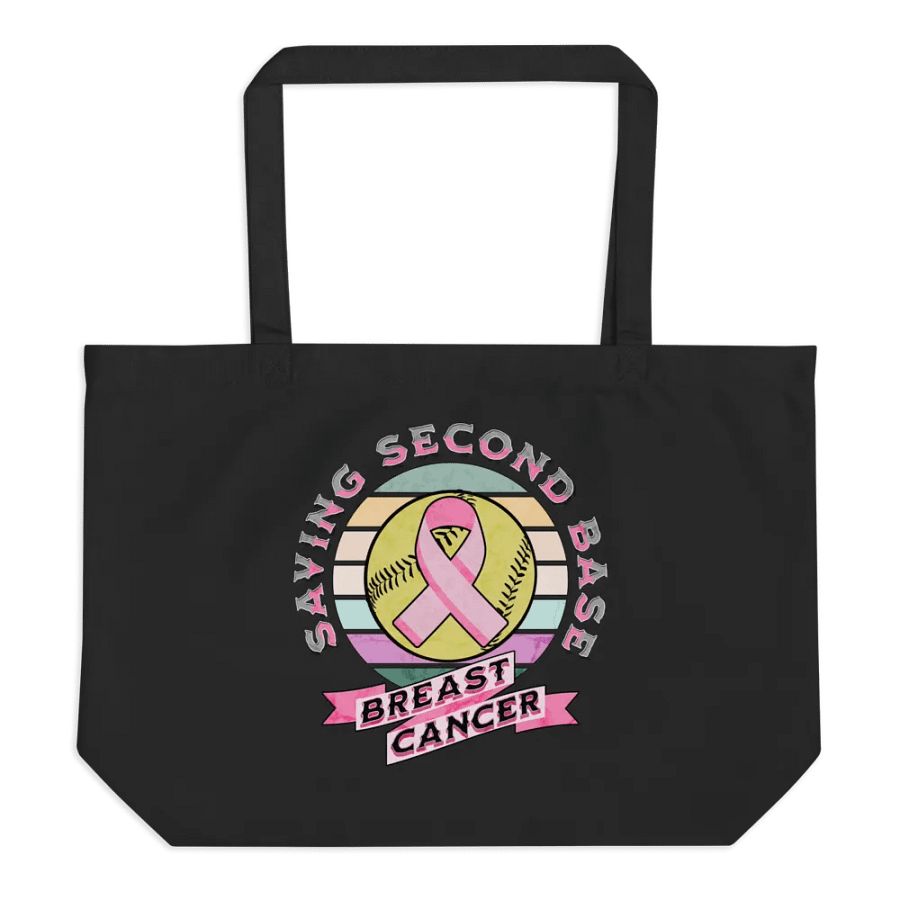 Saving Second Base Breast Cancer Softball Awareness Tote product image (1)