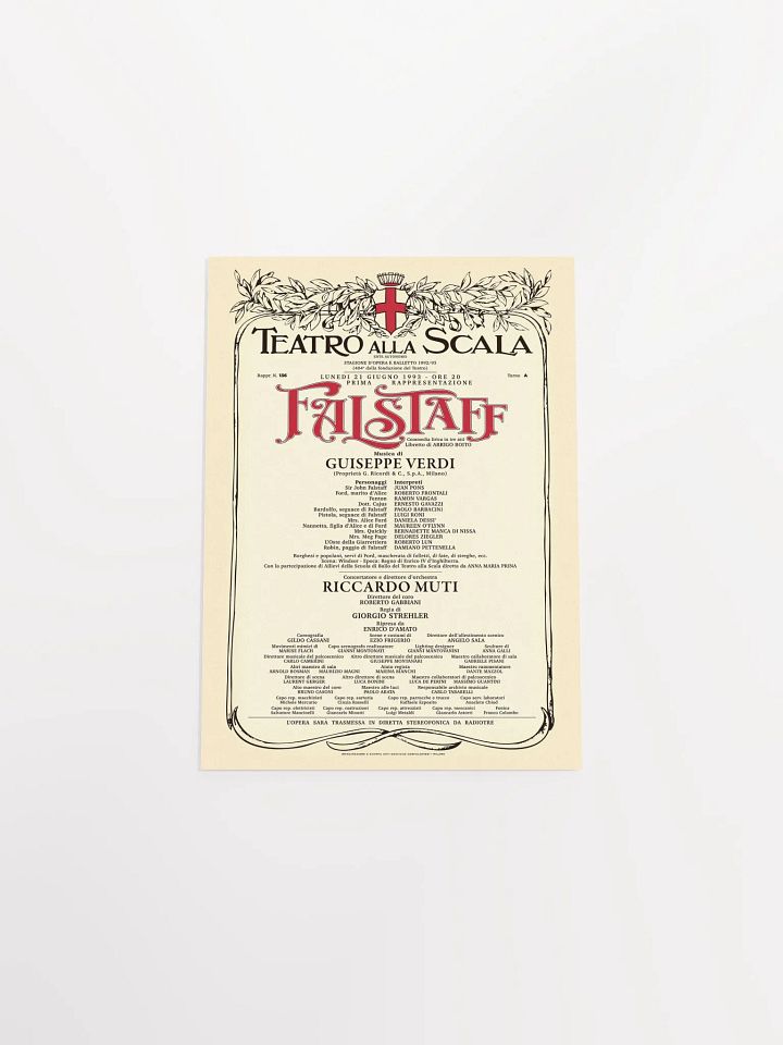 Vintage-Style La Scala Falstaff Opera Poster product image (2)