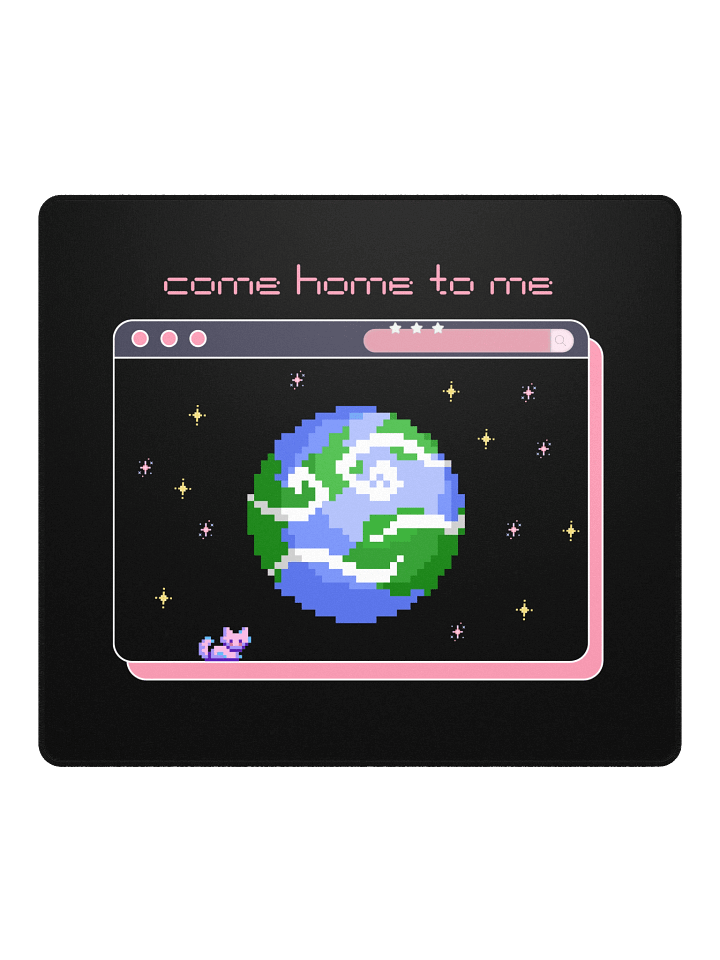 "Come Home to Me" Pink Pixel Art Mouse Pad product image (2)