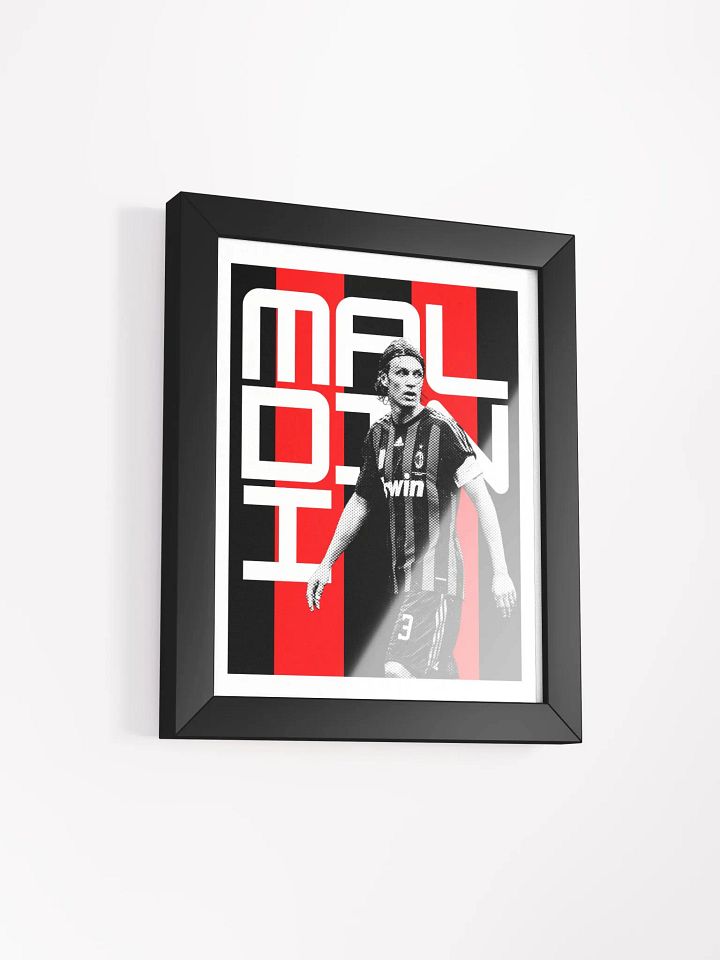 Paolo Maldini BW AC Milan Name Art Framed Print product image (2)