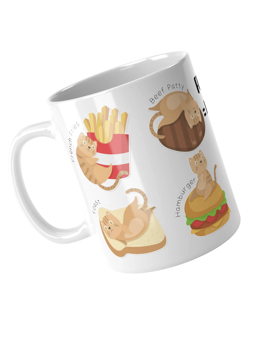 Food + Cat White Glossy Mug product image (5)