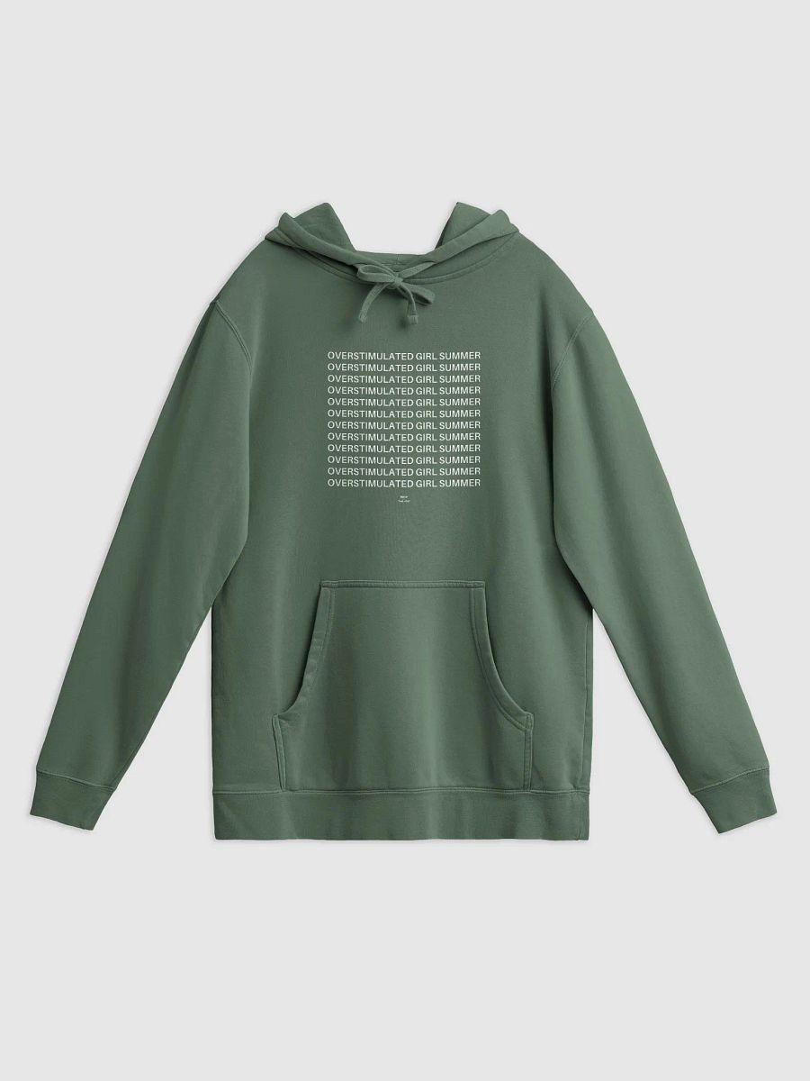 OVERSTIMULATED GIRL SUMMER printed pigment hoodie product image (1)