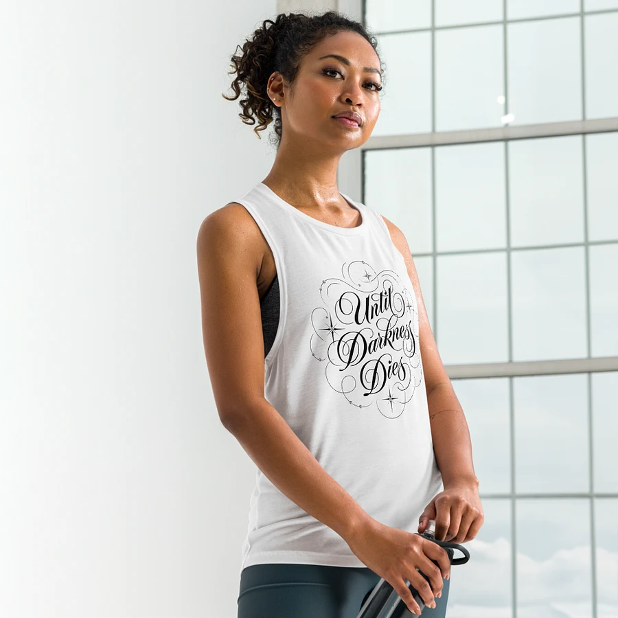 Until Darkness Dies (swirls design) Bella+Canvas Women's Flowy Muscle Tank product image (60)