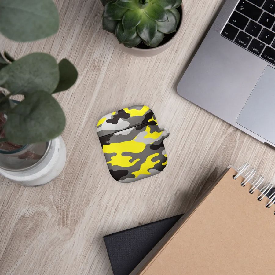 Yellow Camo AirPod Case product image (5)
