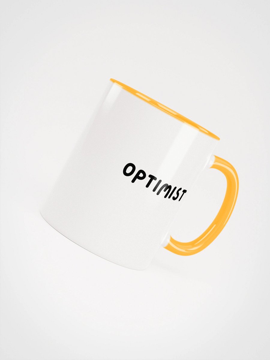 “OPTIMIST” Upbeat White Mug with Color product image (50)