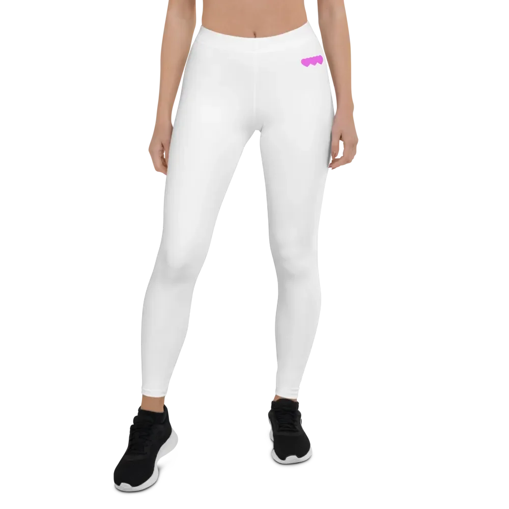 All-Over Print Leggings – Three Hearts (Miami Pink) product image (1)