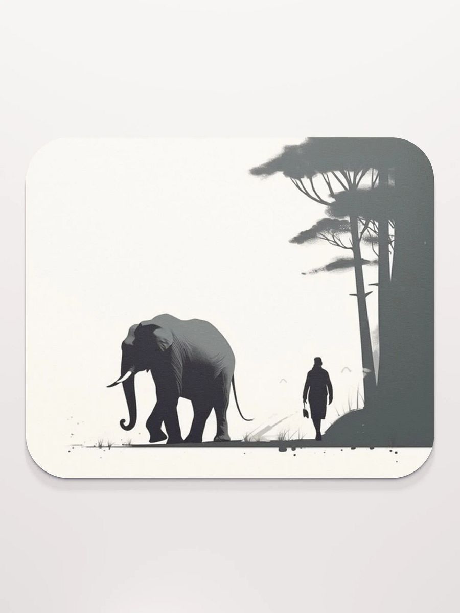 Monochrome Mousepad - Elephant & Handler product image (2)