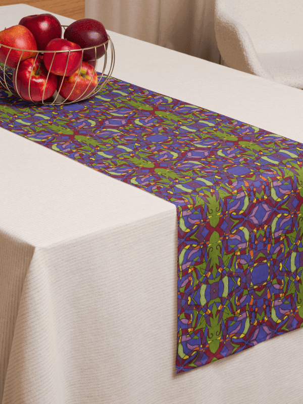 Pepper Spark – Symmetrical Abstract Pattern Table Runner product image (2)