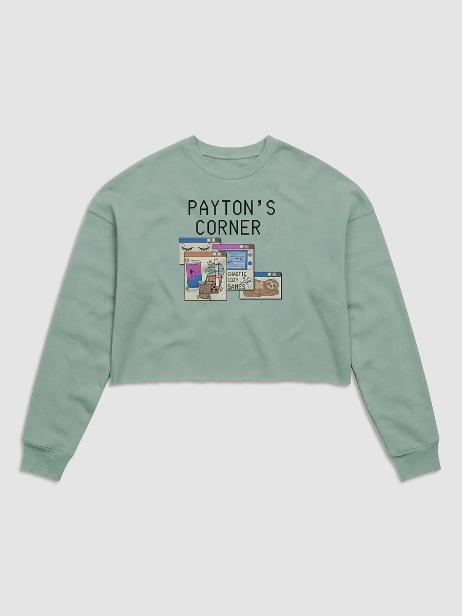 Payton's Virtual Corner Cropped Sweatshirt - Black Text product image (2)