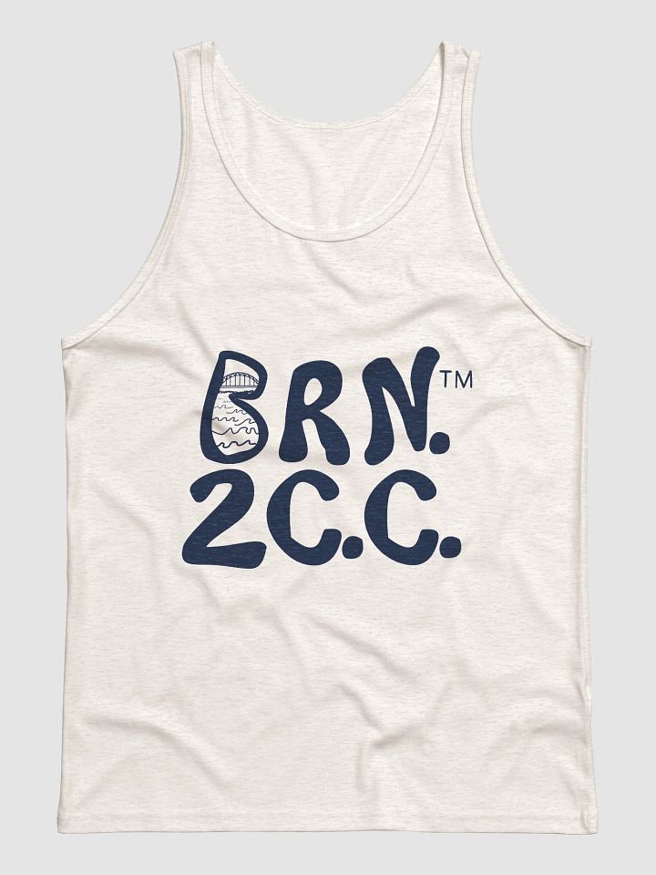 Cape Classic Tank | BRN.2C.C.™ | Men’s Jersey Tank Top | BOURNE to Flex™ | Navy Logos product image (1)