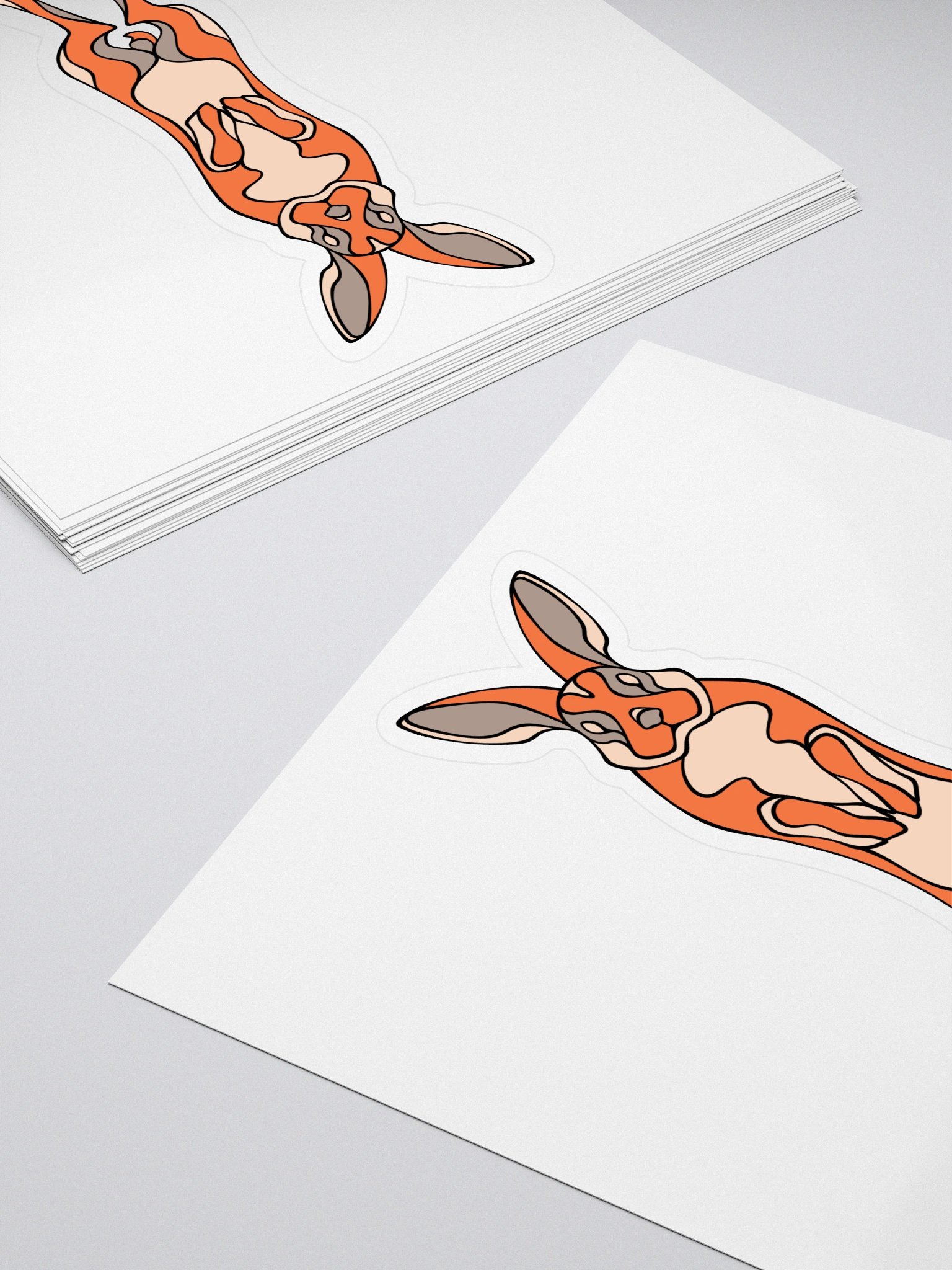 Floating Bunny - Large Kiss Cut Sticker product image (4)