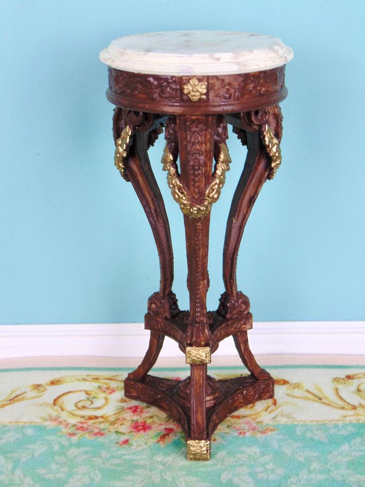 1:6 scale plant stand for 12” fashion dolls MAHOGANY product image (1)