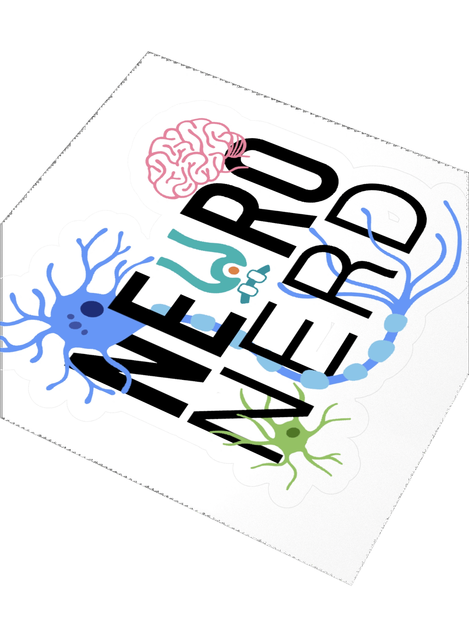 Neuro Nerd Kiss Cut Sticker product image (3)