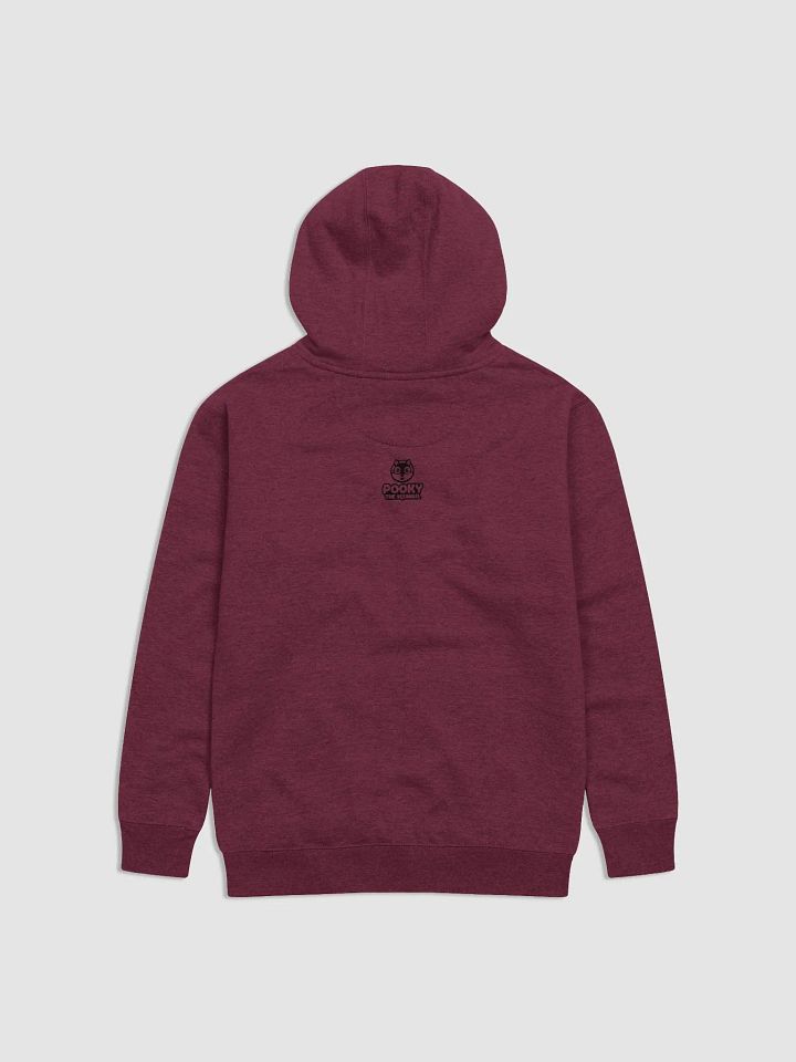Super Soft Hoodie: Pooky's Favorite, Art Deco Fan and grey squirrel holding a fan, purple product image (2)