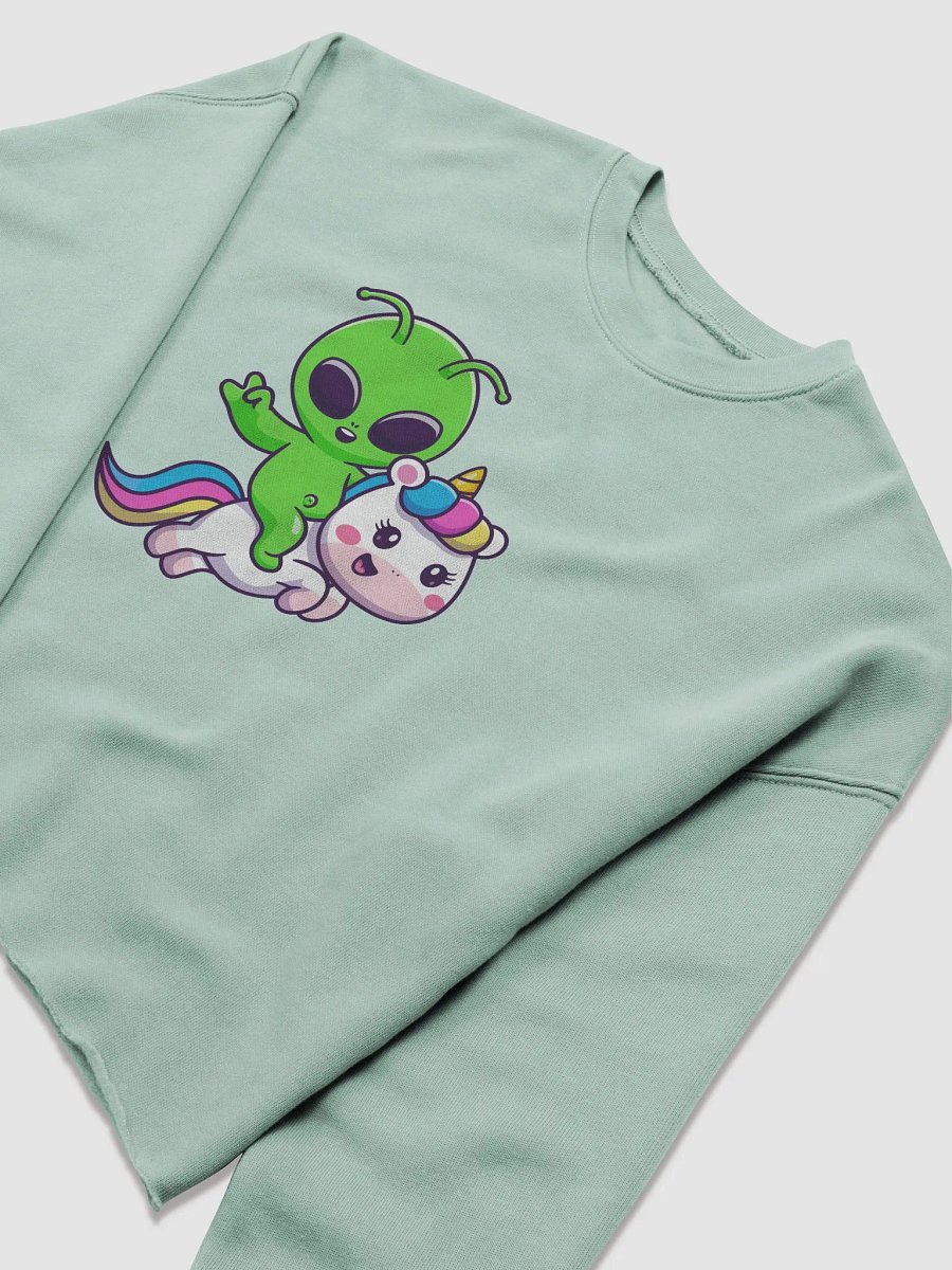 Alien Unicorn Cropped Fleece Sweatshirt product image (6)