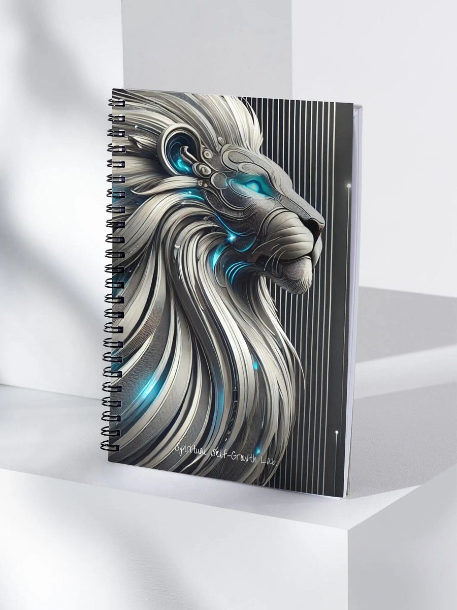 "Eternal Strength" Futuristic Lion Journal – Symbol of Power, Courage, and Inner Wisdom SIlver product image (4)