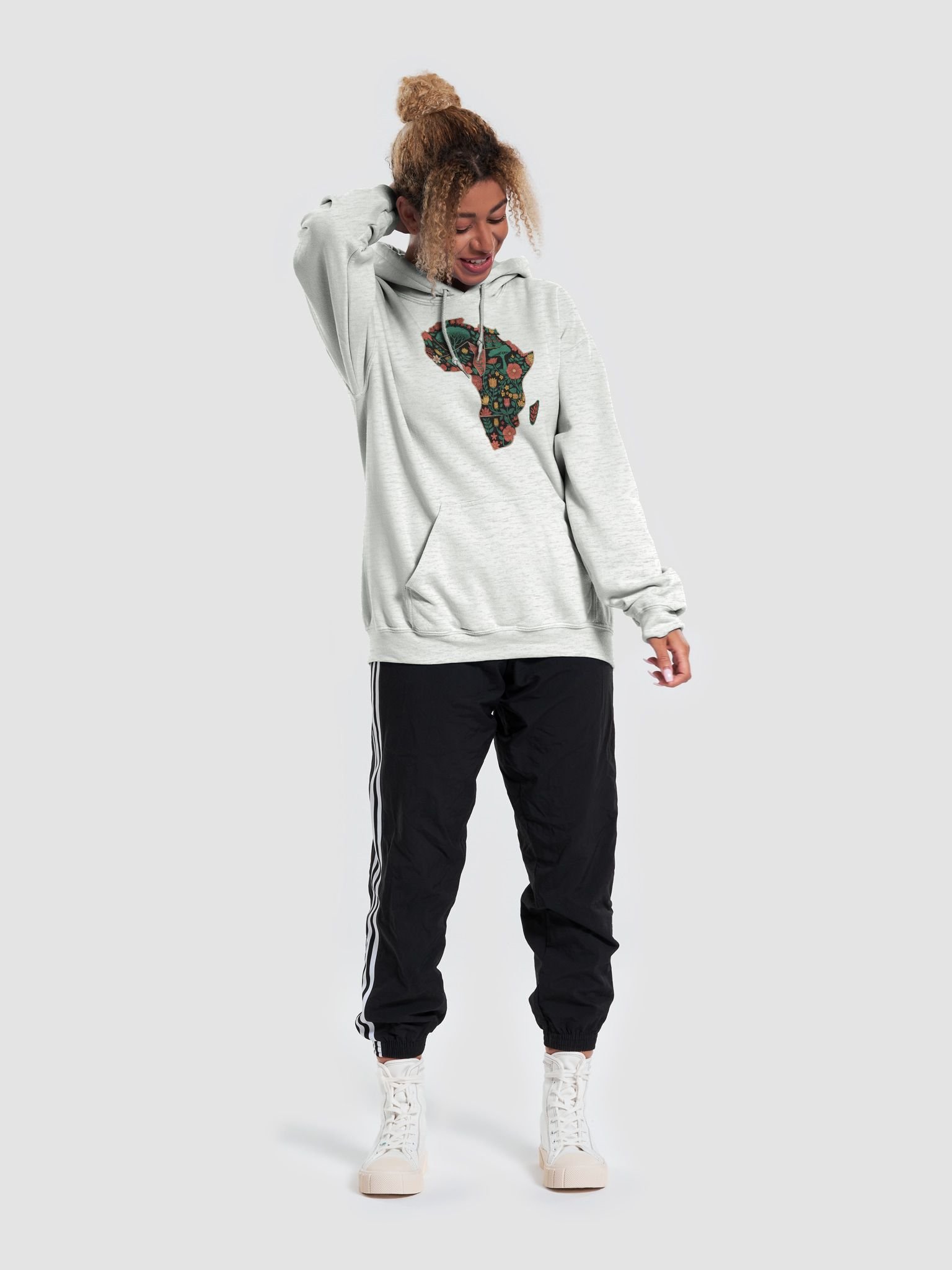 Map of Africa Floral Flower Design Hoodie product image (42)