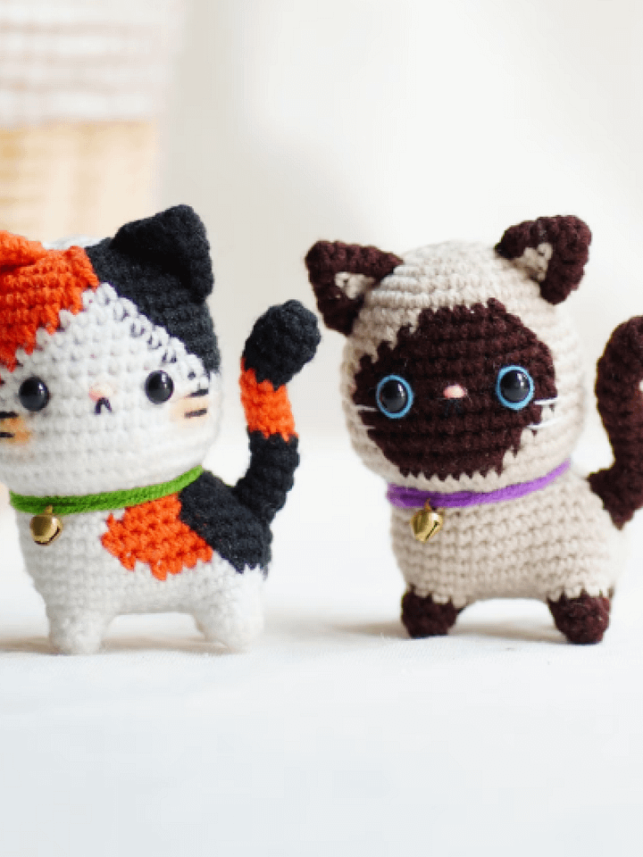 Calico and Siamese Cat - PDF Pattern product image (1)
