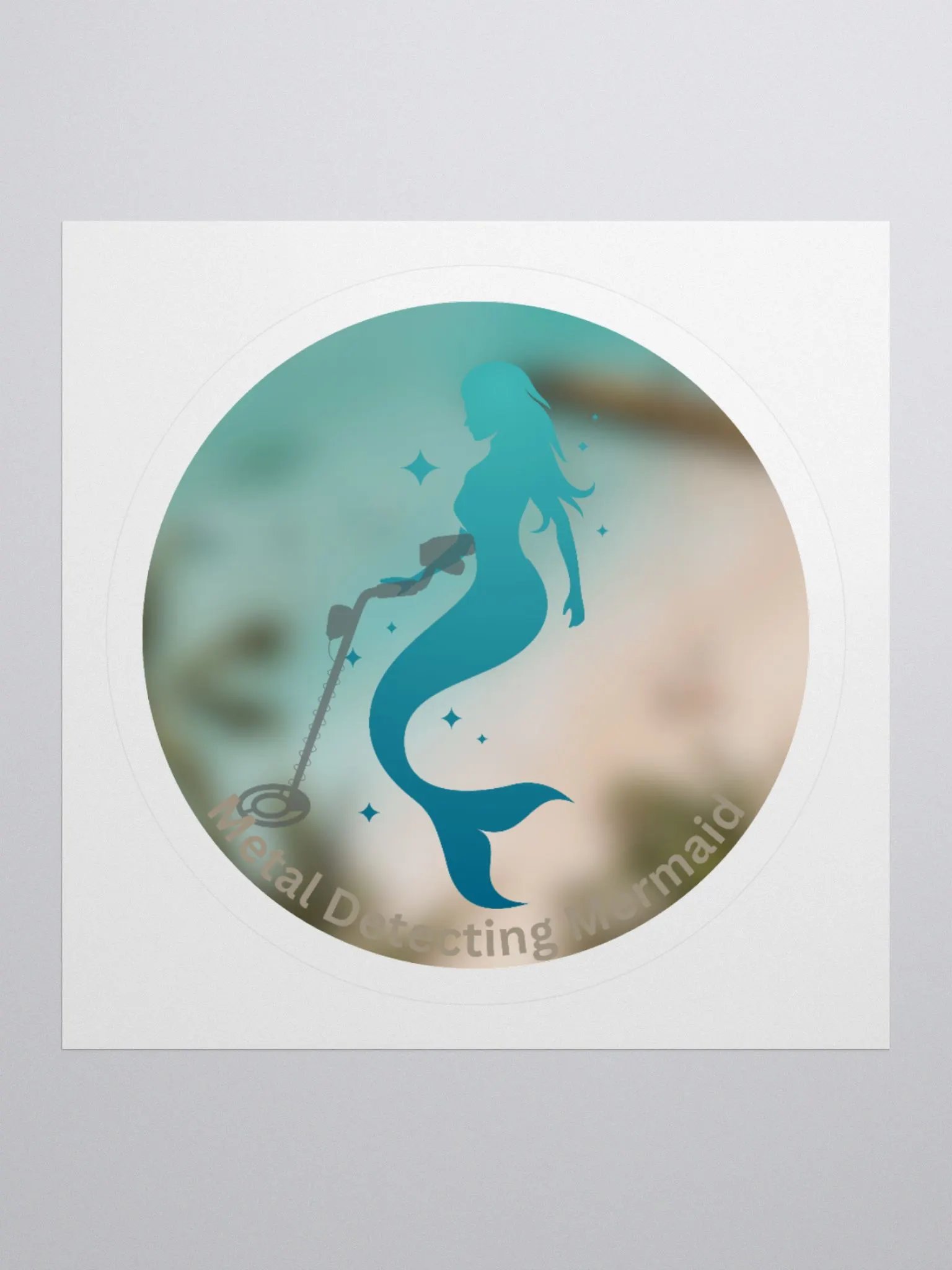 Metal Detecting Mermaid Logo Sticker product image (1)