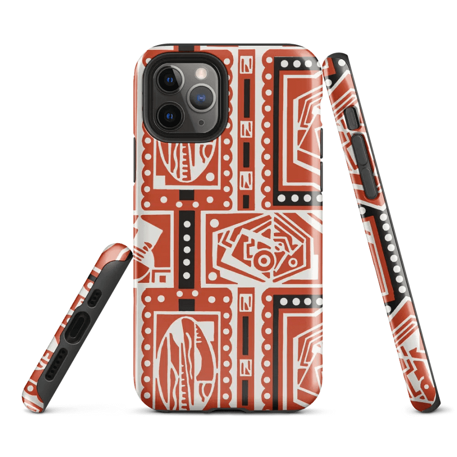 Cubist Shapes: Charles Goy: Geometric Red & Black iPhone® Tough Case product image (1)
