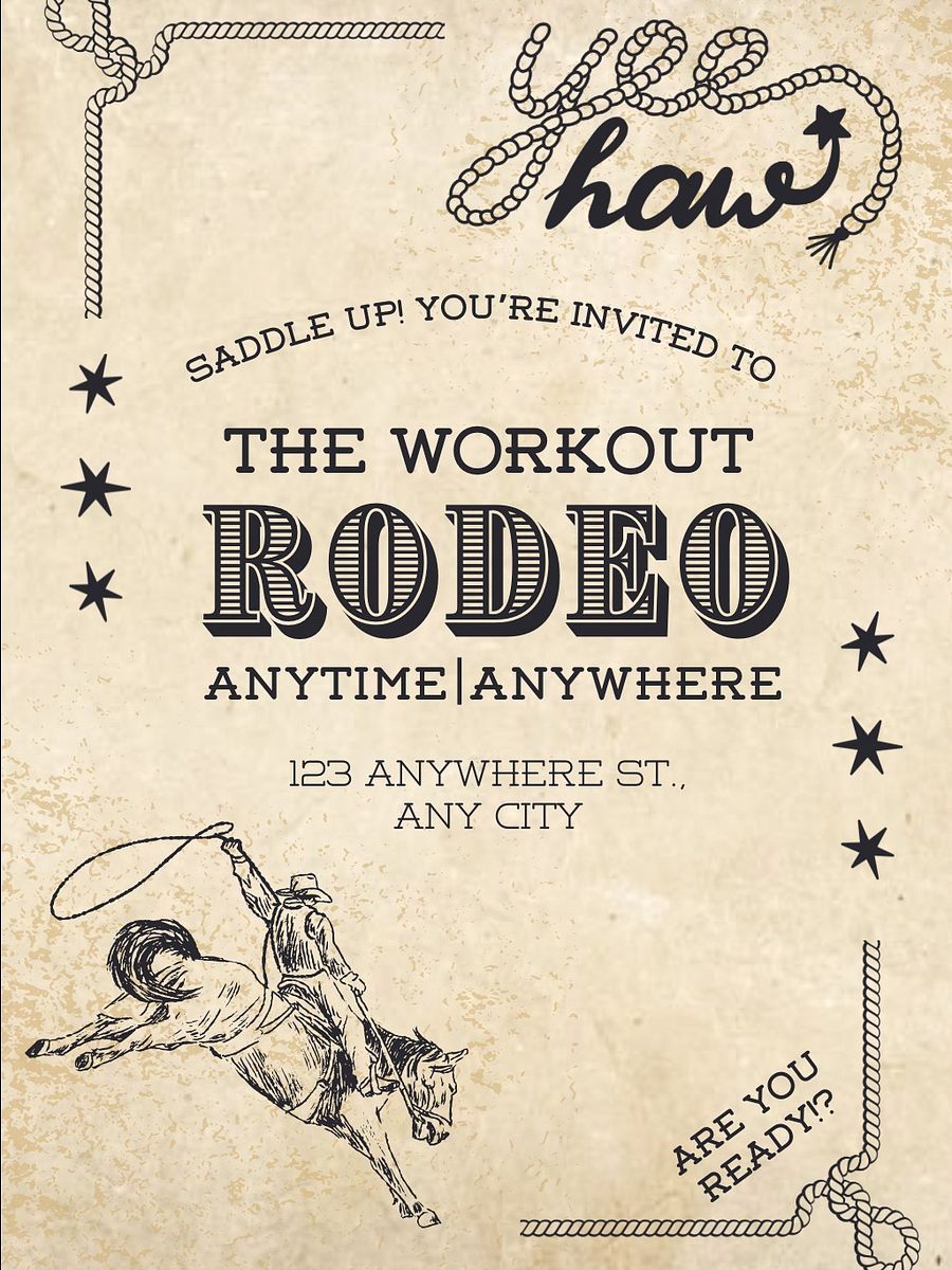 The Workout Rodeo printable PDF file DOWNLOAD Canva link product image (2)